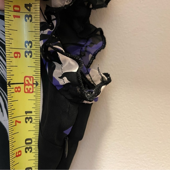 Black Dress with Floral Top - Picture 11 of 12